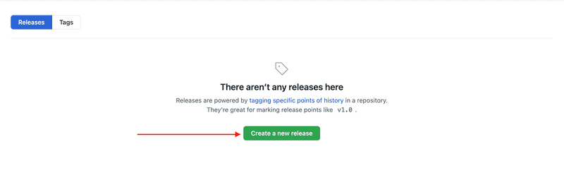 Click on Create a new release
